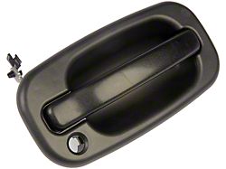 Exterior Door Handle with Keyhole; Textured Black; Front Passenger Side (99-06 Silverado 1500)