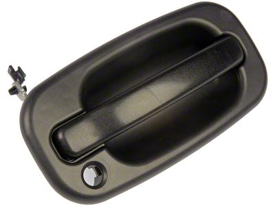 Exterior Door Handle with Keyhole; Textured Black; Front Passenger Side (99-06 Silverado 1500)