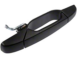 Exterior Door Handle without Keyhole; Smooth Black; Front Passenger Side (07-13 Silverado 1500)