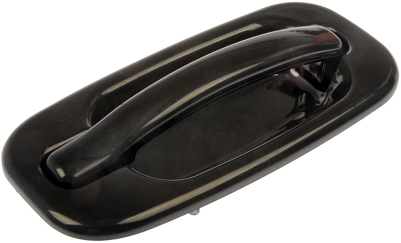 Silverado 1500 Exterior Door Handle without Keyhole; Smooth Black; Front Passenger Side (0406