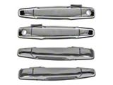 Exterior Door Handles; Front and Rear; Chrome (07-13 Silverado 1500 Crew Cab)
