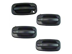 Exterior Door Handles; Front and Rear; Paint to Match Black (04-06 Silverado 1500 Crew Cab)