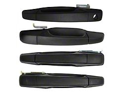 Exterior Door Handles; Front and Rear; Textured Black (07-13 Silverado 1500)