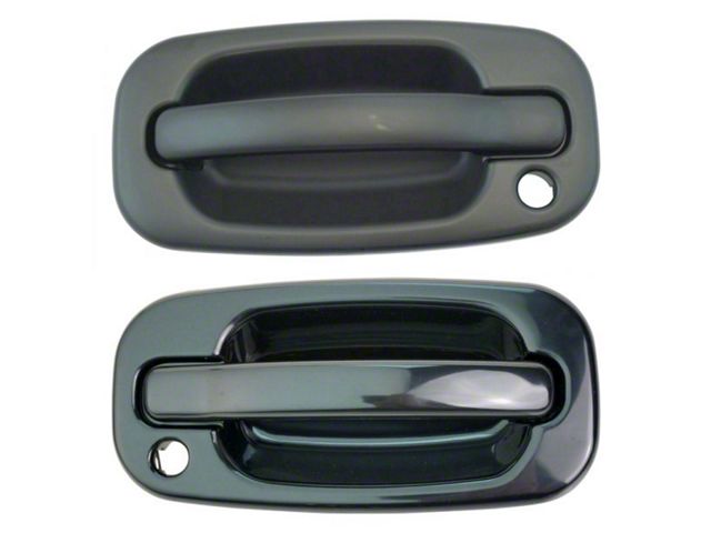 Exterior Door Handles; Front; Paint to Match Black (99-06 Silverado 1500)