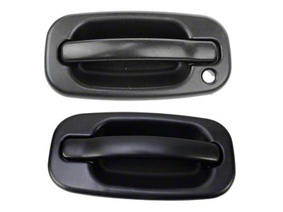 Exterior Door Handles; Front; Textured Black (99-06 Silverado 1500)