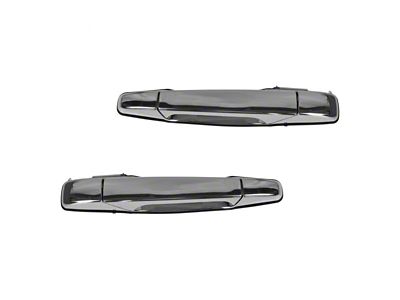 Exterior Door Handles; Rear; Chrome (07-13 Silverado 1500 Crew Cab)