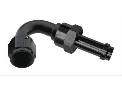 EZ Street Push-On 60 Degree Hose End; -6AN; Black