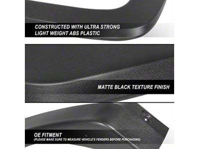 Factory Style Fender Flares; Matte Black (14-18 Silverado 1500 w/ 6.50-Foot Standard & 8-Foot Long Box)