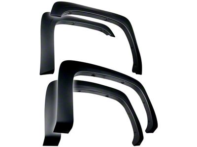 Factory Style Fender Flares; Textured Matte Black (07-13 Silverado 1500 w/ 6.50-Foot Standard & 8-Foot Long Box)