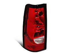 Factory Style Tail Light; Chrome Housing; Red Lens; Driver Side (03-06 Silverado 1500 Fleetside)