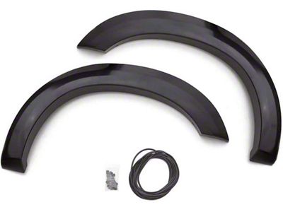 Elite Series Extra Wide Style Fender Flares; Front; Smooth Black (14-15 Silverado 1500)