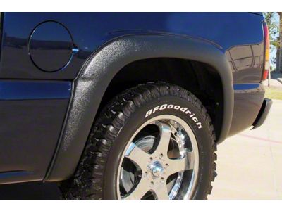 Elite Series Sport Style Fender Flares; Rear; Smooth Black (99-06 Silverado 1500 Fleetside)