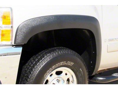 Elite Series Sport Style Fender Flares; Front; Smooth Black (07-13 Silverado 1500)