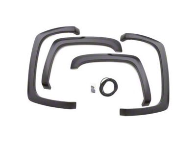 Elite Series Sport Style Fender Flares; Front and Rear; Smooth Black (16-18 Silverado 1500 w/ 5.80-Foot Short Box)