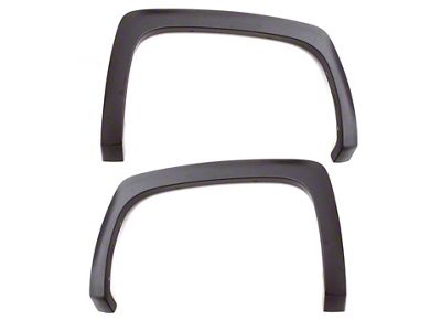 Elite Series Sport Style Fender Flares; Front; Textured Black (16-18 Silverado 1500)