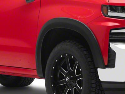 Elite Series Sport Style Fender Flares; Front and Rear; Smooth Black (19-21 Silverado 1500)