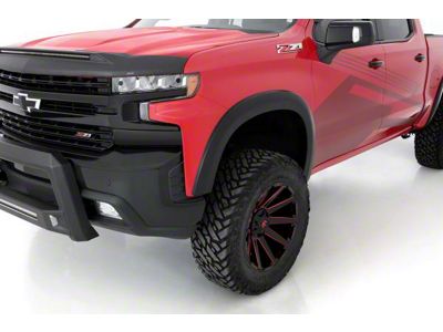 Elite Series Sport Style Fender Flares; Front; Smooth Black (19-21 Silverado 1500)