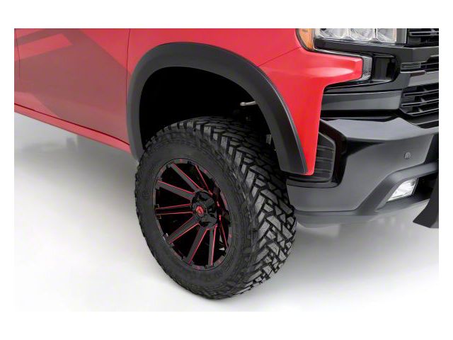 Elite Series Sport Style Fender Flares; Front; Textured Black (19-21 Silverado 1500)