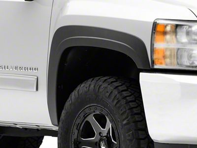 Factory Style Fender Flares; Front and Rear; Smooth Black (07-13 Silverado 1500 LS, LT, LTZ, WT)