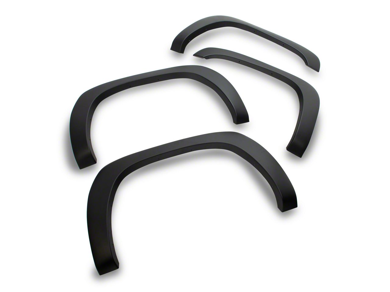 Silverado 1500 Fender Flares; Factory Style; Front and Rear