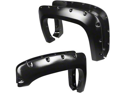 Fender Flares; Pocket Style; Textured Black (07-13 Silverado 1500)