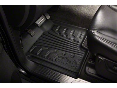 Catch-It Vinyl Front Floor Mats; Black (14-18 Silverado 1500 Crew Cab)