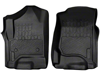 All-Weather Heavy Duty Rubber Front Floor Mats; Black (07-13 Silverado 1500)