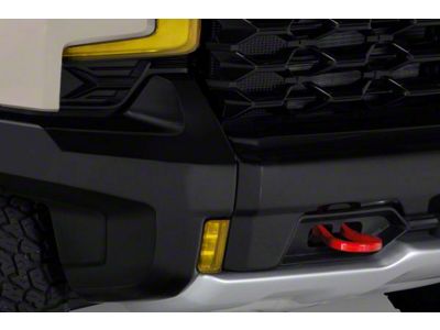 Fog Light Covers; Transparent Yellow (22-24 Silverado 1500 ZR2)