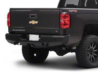 Fortis Rear Bumper; Textured Black (14-18 Silverado 1500)