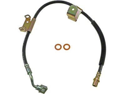 Front Brake Hydraulic Hose; Driver Side (04-06 Silverado 1500 Crew Cab w/ 4-Wheel Disc Brakes)