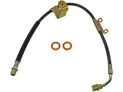 Front Brake Hydraulic Hose; Passenger Side (04-06 Silverado 1500 Crew Cab w/ 4-Wheel Disc Brakes)