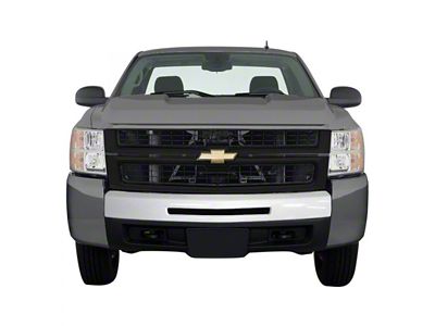 Front Bumper Center Section Cover with Bumper Air Intake Opening; Olympic White (07-13 Silverado 1500 w/ Steel Bumper)