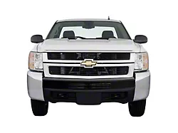 Front Bumper Center Section Cover without Bumper Air Intake Opening; Gloss Black (07-13 Silverado 1500 w/ Steel Bumper)