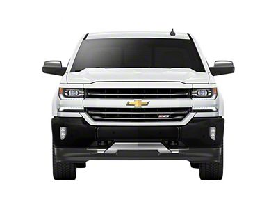 Front Bumper Cover with Fog Light Openings; Pre-Drilled for Front Parking Sensors; Gloss Black (16-18 Silverado 1500)