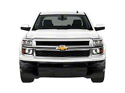 Front Bumper Cover without Fog Light Openings; Not Pre-Drilled for Front Parking Sensors; Gloss Black (14-15 Silverado 1500)