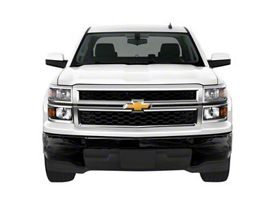 Front Bumper Cover without Fog Light Openings; Not Pre-Drilled for Front Parking Sensors; Gloss Black (14-15 Silverado 1500)