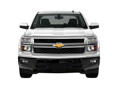 Front Bumper Cover without Fog Light Openings; Pre-Drilled for Front Parking Sensors; Gloss Black (14-15 Silverado 1500)