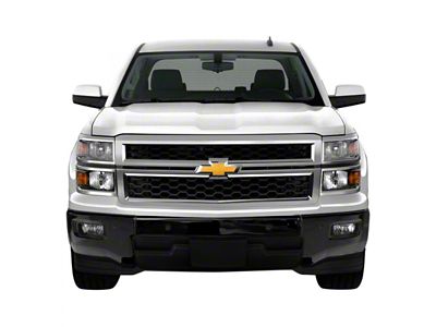 Front Bumper Cover without Fog Light Openings; Pre-Drilled for Front Parking Sensors; Gloss Black (14-15 Silverado 1500)