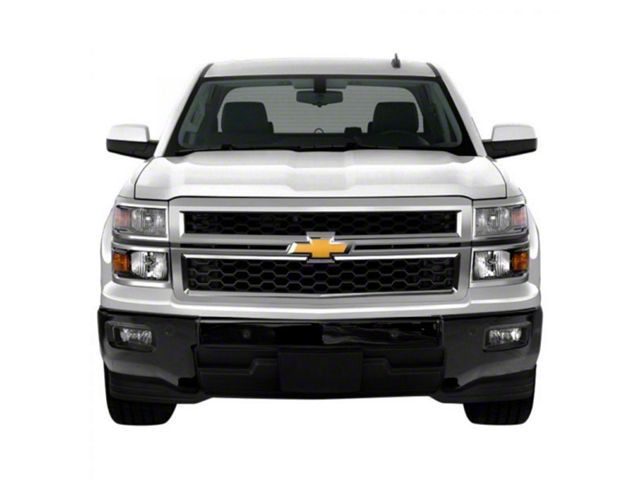 Front Bumper Cover without Fog Light Openings; Pre-Drilled for Front Parking Sensors; Gloss Black (14-15 Silverado 1500)