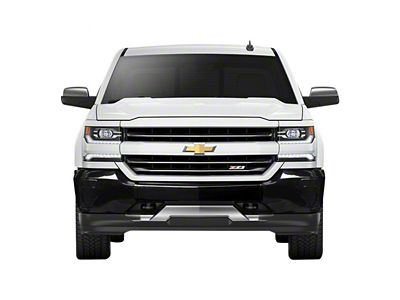 Front Bumper Cover without Fog Light Openings; Not Pre-Drilled for Front Parking Sensors; Gloss Black (16-18 Silverado 1500)