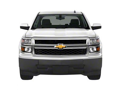 Front Bumper Cover without Fog Light Openings; Not Pre-Drilled for Front Parking Sensors; Matte Black (14-15 Silverado 1500)