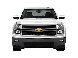 Front Bumper Cover without Fog Light Openings; Not Pre-Drilled for Front Parking Sensors; Matte Black (14-15 Silverado 1500)