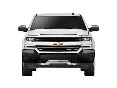 Front Bumper Cover without Fog Light Openings; Not Pre-Drilled for Front Parking Sensors; Matte Black (16-18 Silverado 1500)