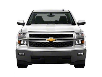 Front Bumper Cover without Fog Light Openings; Not Pre-Drilled for Front Parking Sensors; Paintable ABS (14-15 Silverado 1500)