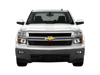 Front Bumper Cover without Fog Light Openings; Not Pre-Drilled for Front Parking Sensors; Paintable ABS (14-15 Silverado 1500)