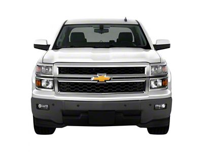 Front Bumper Cover without Fog Light Openings; Pre-Drilled for Front Parking Sensors; Paintable ABS (14-15 Silverado 1500)