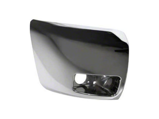 Replacement Front Bumper End with Fog Light Opening; Chrome; Passenger Side (07-13 Silverado 1500)