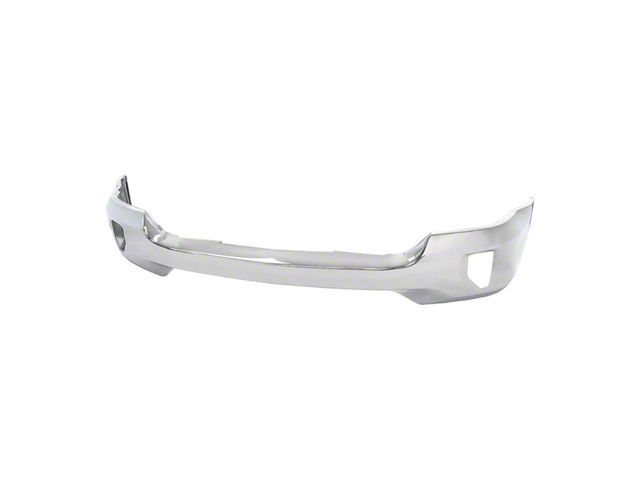 Front Bumper Face Bar with Fog Light Openings; Not Pre-Drilled for Backup Sensors; Chrome (16-18 Silverado 1500)