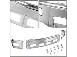 Front Bumper with Fog Light Openings; Not Pre-Drilled for Front Parking Sensors; Chrome (14-15 Silverado 1500)