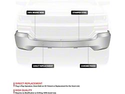 Front Bumper without Fog Light Openings; Not Pre-Drilled for Front Parking Sensors; Chrome (16-18 Silverado 1500)